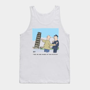 Leaning Tower of Pisa Alarms a Tourist Tank Top